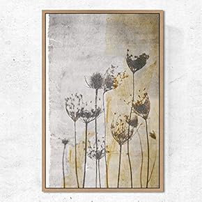 SIGNWIN Framed Canvas Wall Art Dried Plants Canvas...