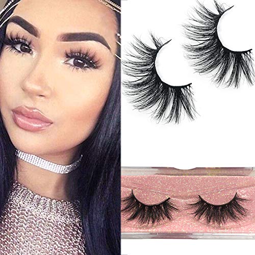 GOO GOO Mink Lashes, 18mm Natural False Eyelashes 3D Layered Effect Real Siberian