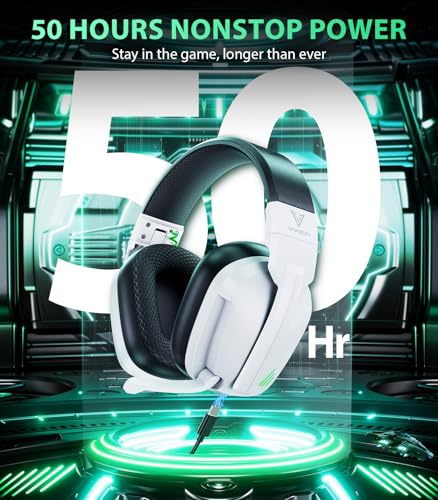 Image of Vakedy Wireless Gaming Headset for PS5,PS4,PC,Switch, 2.4GHz USB & BT 5.4