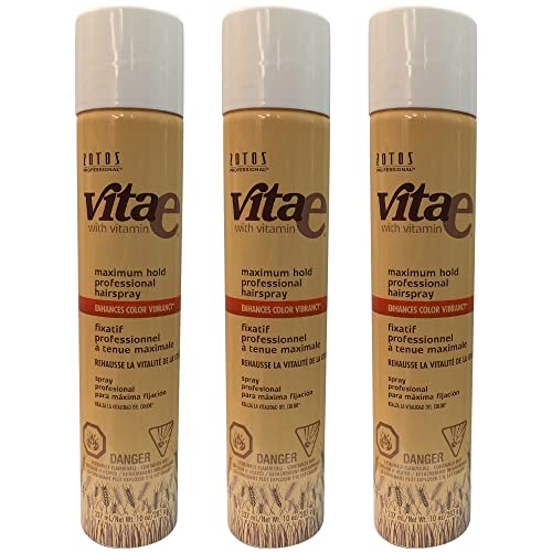Lamaur Vita-e Maximum Hold Professional Hair Spray 55% VOC 10 oz (3 pack)