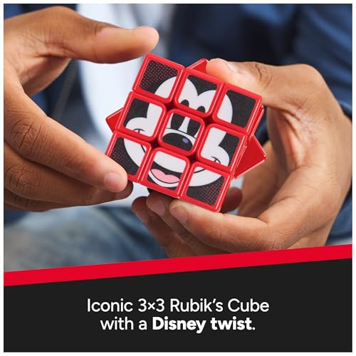 Image of Rubik's Cube Mickey Mouse Disney Cuber, Problem-Solving Challenging Brain Teaser Collectible Fidget Toy for Puzzle Lovers & Disney Fans Ages 8 and up