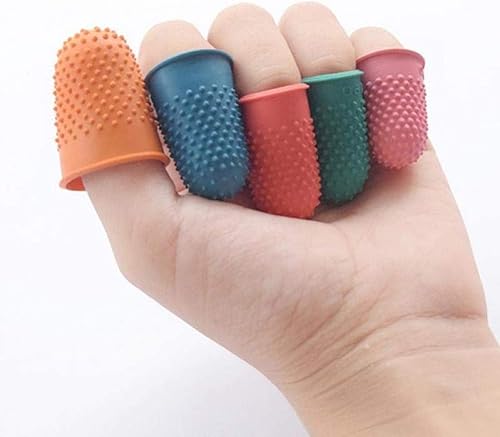 Miniatura 5 de 5 piezas de dedal para dedos de dedal, almohadillas de agarre para conteo de dinero, escritura, clasificación hábil y atractiva, protector