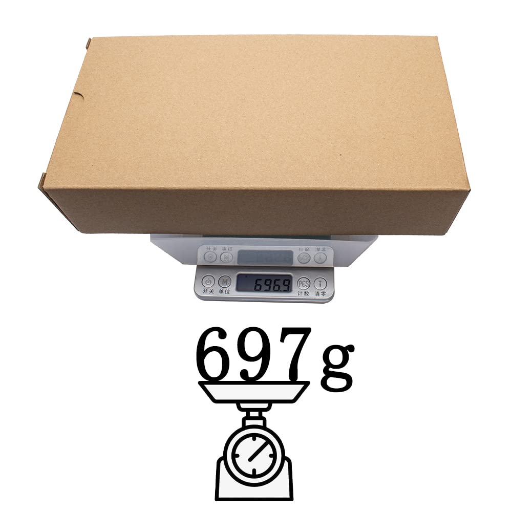 Image showing the JRAHK BLDC Sine Wave Controller on a digital scale, displaying a weight of 697 grams.