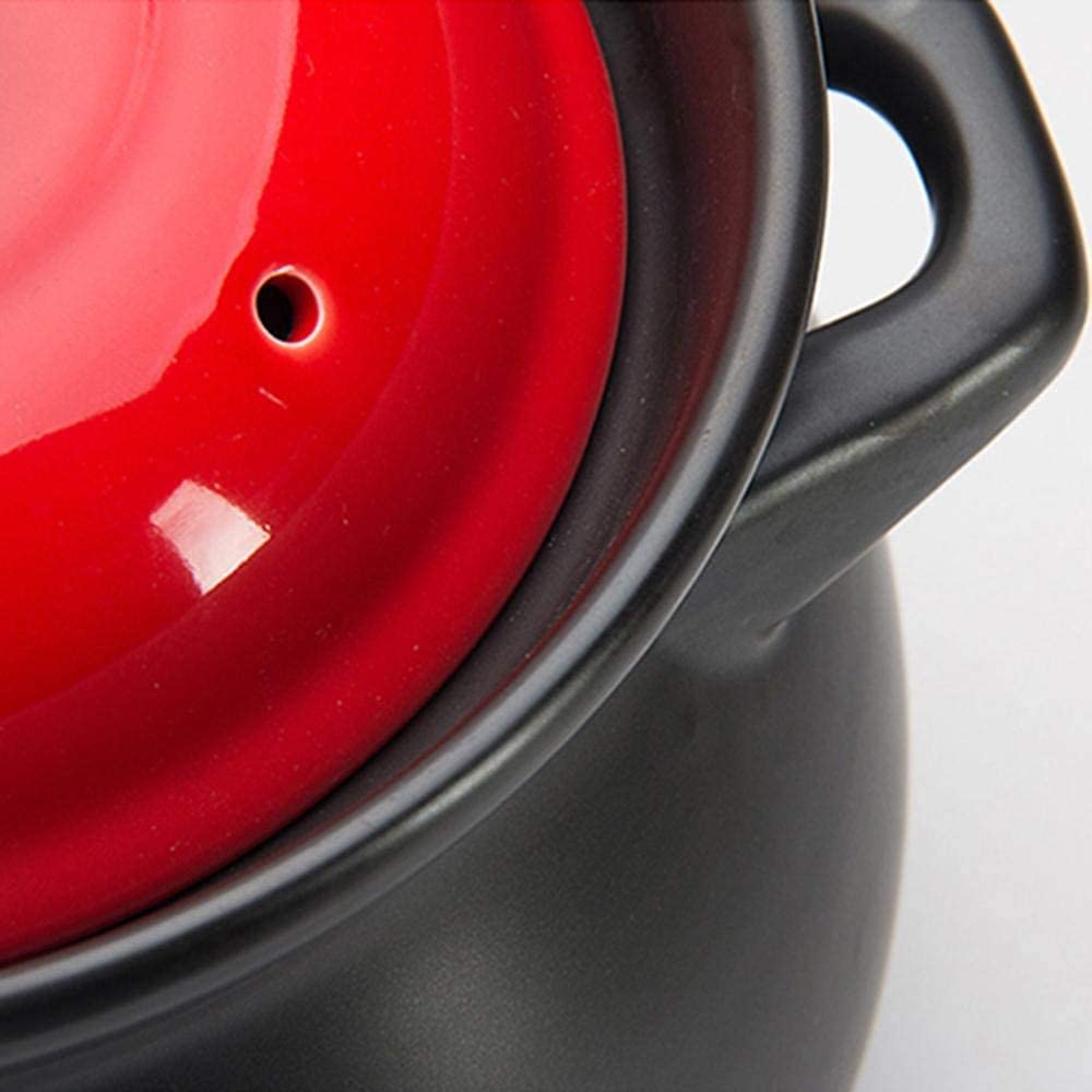 Casseruola in Ceramica, pentola in Terracotta, pentola per zuppa in Stile Cinese, pentola da Cucina in Ceramica per Uso Domestico, casseruola per stufati - capacità 2,85