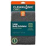 Cleanlogic Men Large Exfoliating Body Scrubber Assorted Colors, (Pack Of 6)