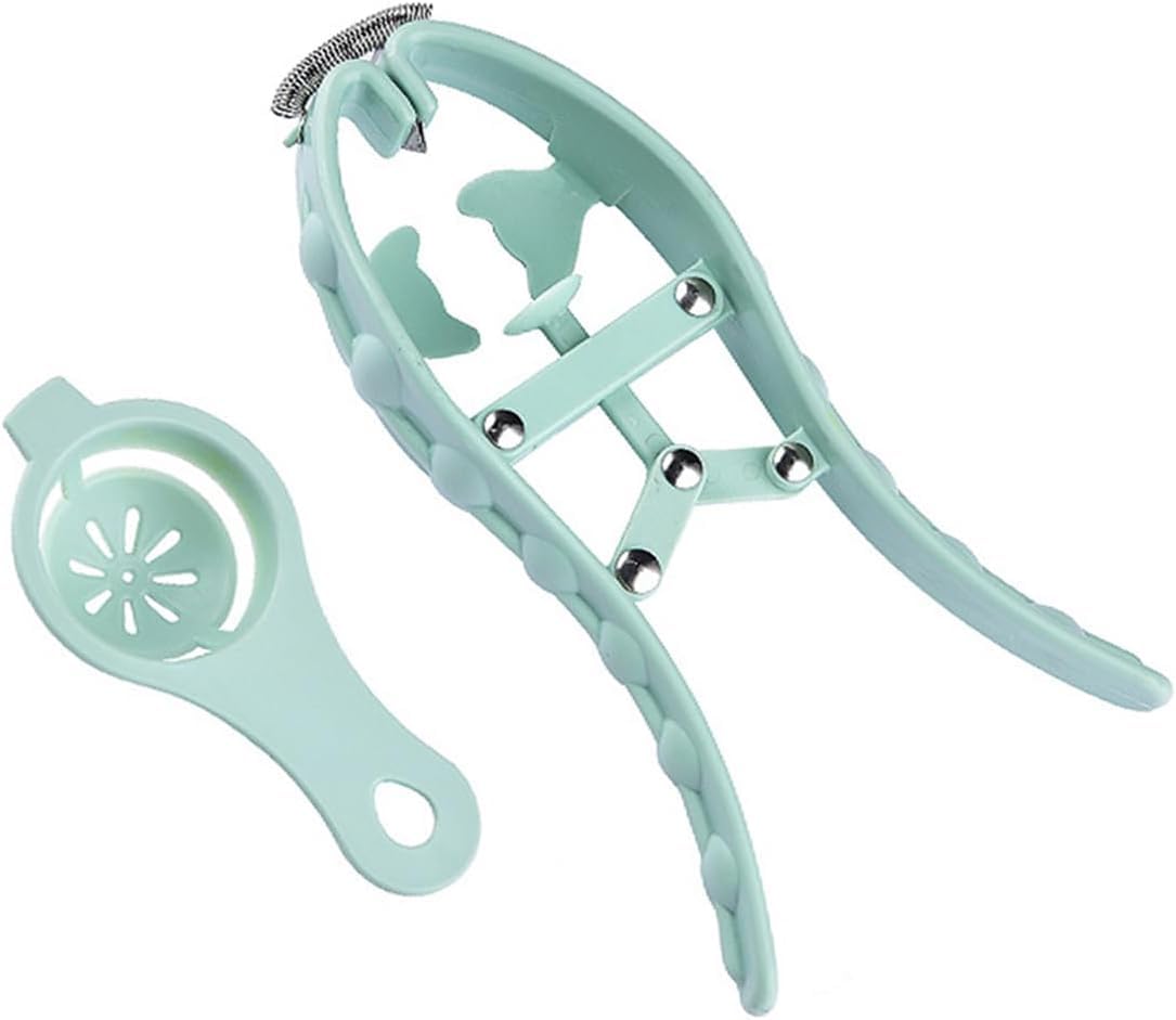 Snevad Stainless Steel Egg Cracker Egg Separator Tool for Raw Egg White Yolk Separator Tool Creative Egg Cracking Tool Handheld Chopper Automatic Quick Egg Opener Useful Kitchen Gadget [20x7.5 x 4 CM]