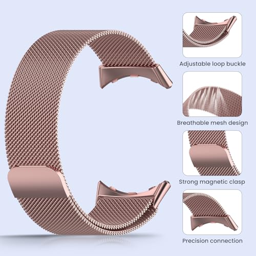 Correa para reloj Google Pixel Watch 4 41mm rosa miniatura 3
