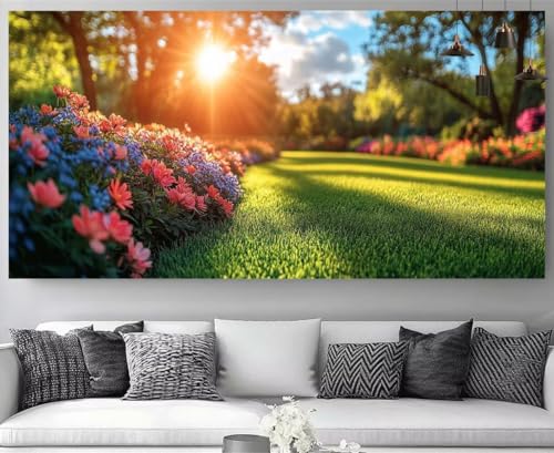 Diamond painting paysage coucher de soleil XXL 60x180cm broderie diamant kit complet adulte M-Y713