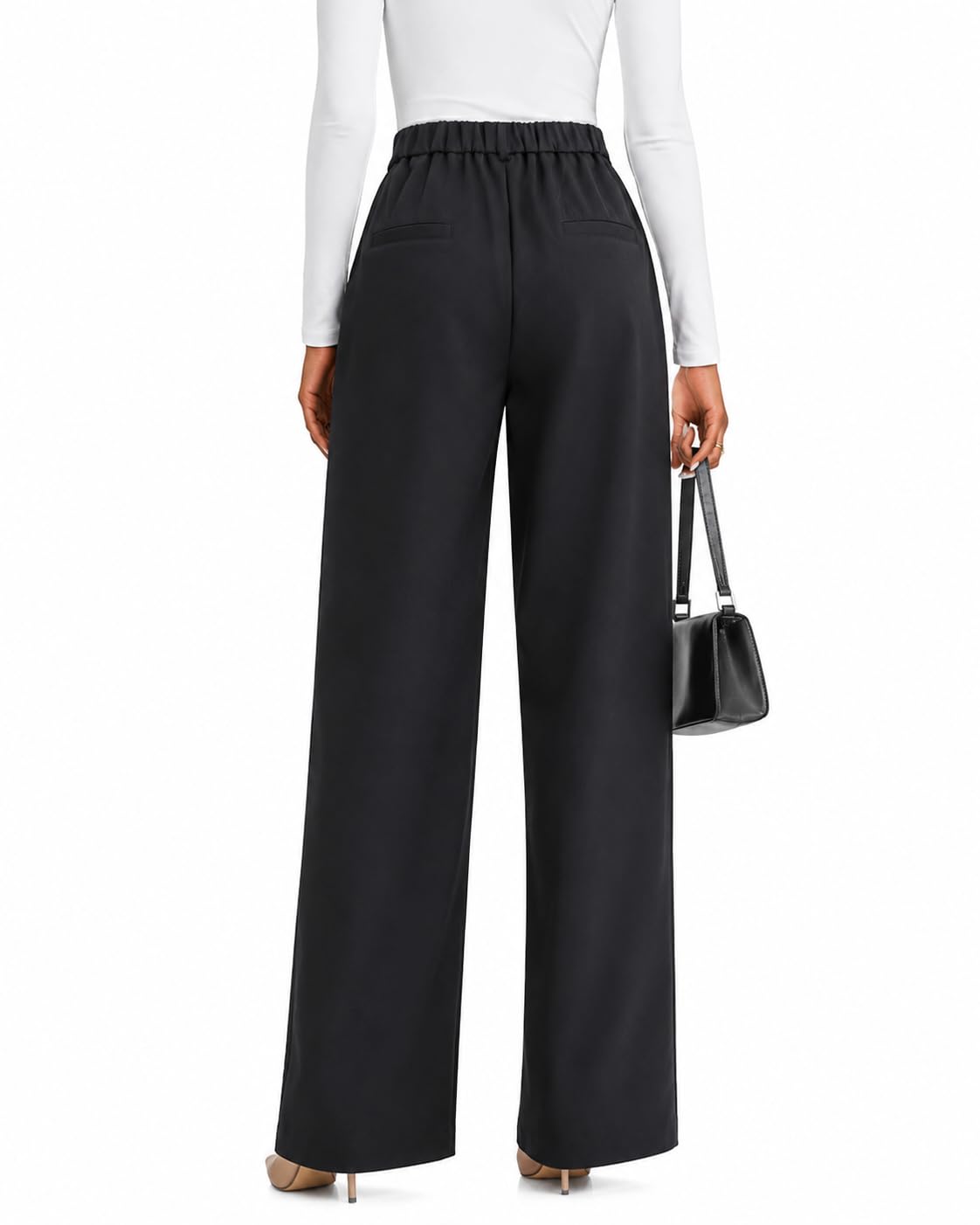 Zylioo Pantaloni da donna alti a gamba larga da donna UK pantaloni extra lunghi da donna pantaloni a gamba lunga | Pantaloni estivi a gamba larga, per il tempo libero, per tutti i giorni