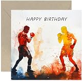 Old English Company Boxing Birthday Card for Him - Boxing Match Birthday Design for...