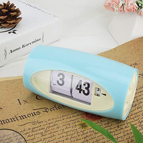 Jadeshay Clock Auto Flip Clock Digital Flip Clock Auto Reminder Temperature Display Classic Retro Fashion Alarm Clock For Office Home Decoration #TOP2
