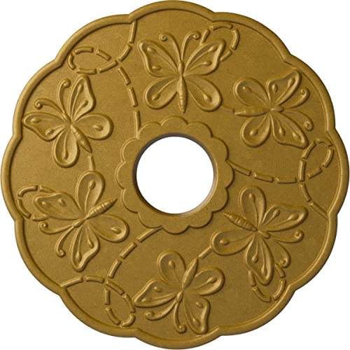 Image of Ekena Millwork CM17TSPGSDecorative Ceiling Medallions Modeled After Original Historical Patterns & Designs, Pharaoh's Gold