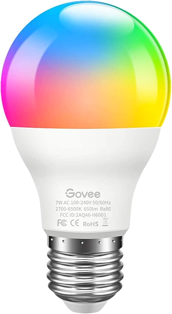 Govee Smart LED Bulbs, Bluetooth Light Bulbs, RGBWW Color Changing