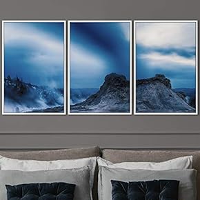 signwin 3 Piece Framed Canvas Wall Art Starry...