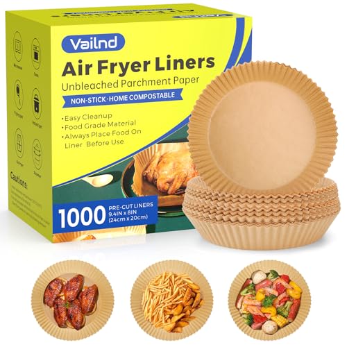 Image of 1000Pcs 8 inch Round Air Fryer Liners Disposable for 5-8 qt