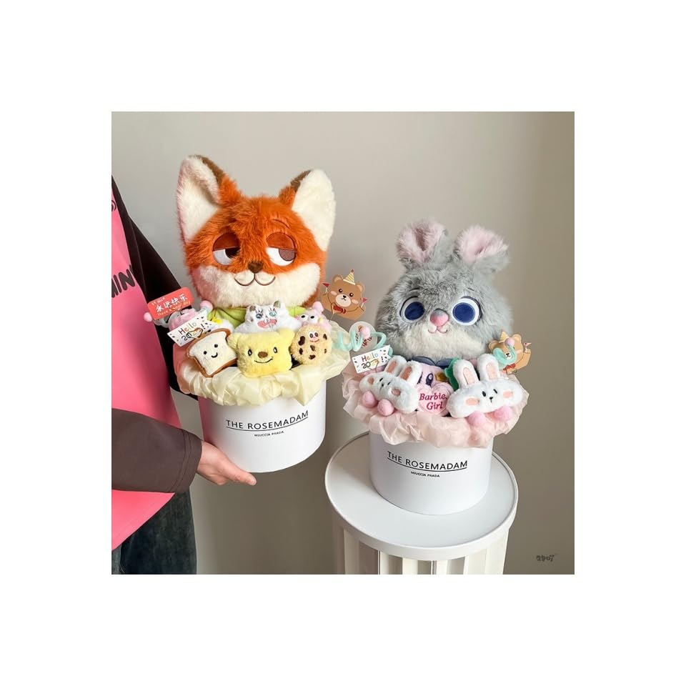 Disney - 【現地購入☆正規品】ズートピア　ニック　ジュディ　ぬいぐるみ花束　上海ディズニー Disney - 【現地購入☆正規品】ズートピア ニック ジュディ