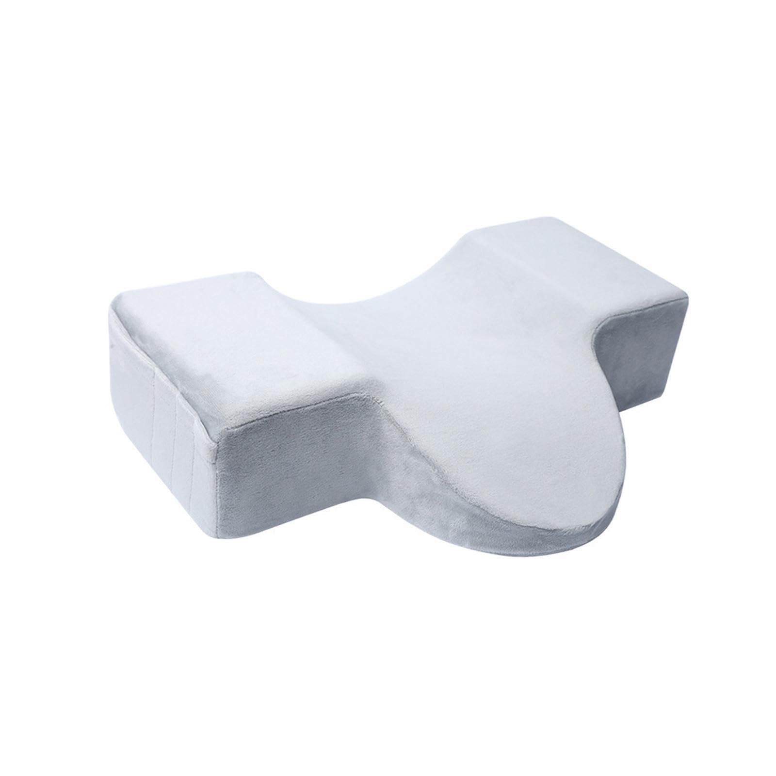 KTUXZCI Luxury Velvet Eyelash Extension Neck Pillow Ergonomic Support For Professional Beauty Treatments Providing Optimal Comfort For Clients During Lash, Gray, 50x32x12cm