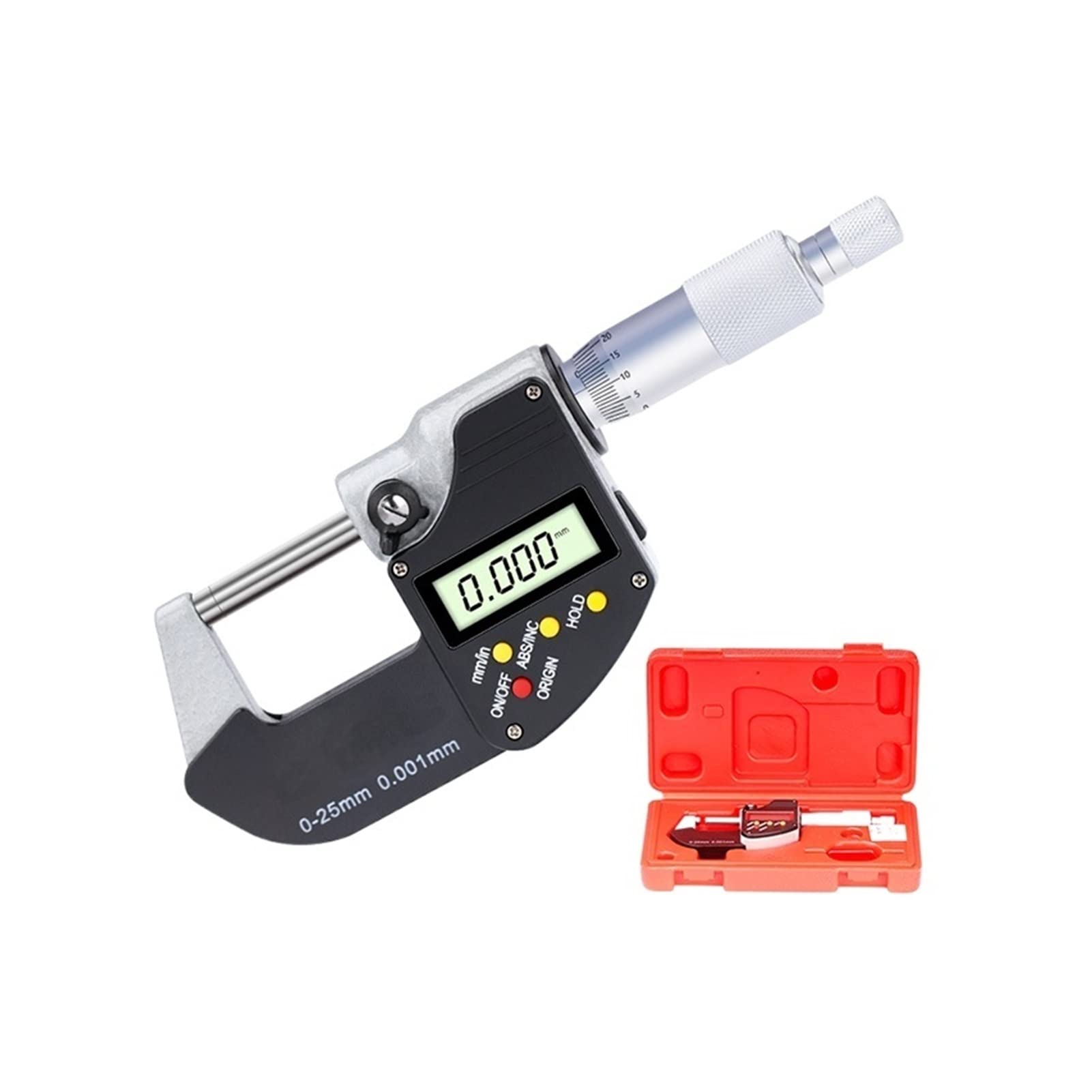 Micromètre, 0-25mm Micron Numérique Micromètre électronique Micromètre électronique Micromètre 0.001 mm Outils numériques Caliper Précision
