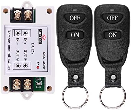 Dc 12v 40a Relay Remote Control Switch 1ch Universal 433mhz Remote Control Wireless Latching Function Switch For Industrial Control And Low Voltage Power Systems More Amazon Com