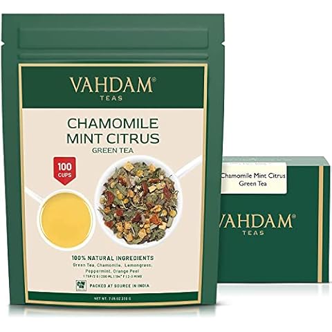 Té verde menta manzanilla VAHDAM, 200g Cover