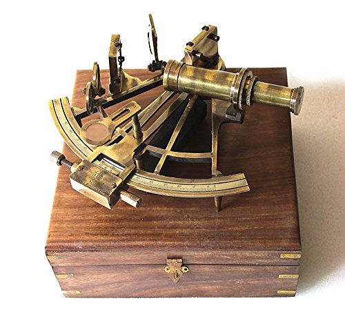 Collectibles Buy Nautical Marine Heavy German Working Model Ship Sextant Sea Collectible Antique Wooden Box Gift Item #TOP28