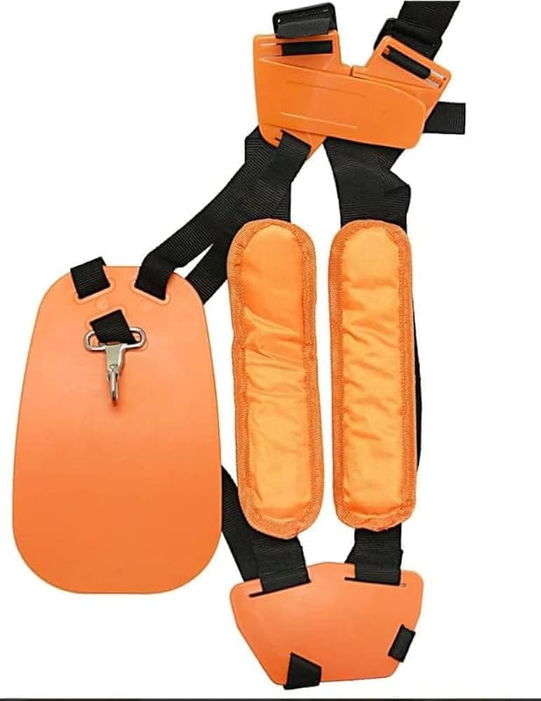 Universal Double Shoulder Strap Grass Trimmer Brush Cutter Harness Belt Garden Power Pruner Nylon Black-image-3