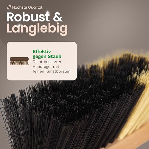 Novaliv 4X Kehrblech Set Kehrblechgarnitur Handfeger FEINE KUNSTBORSTEN und Kehrblech Metall Silber verzinkt Kehrblechbesen zum Aufkehren Handkehrset Kehrblechset Kehrschaufel Feger und Kehrblech – Bild 7