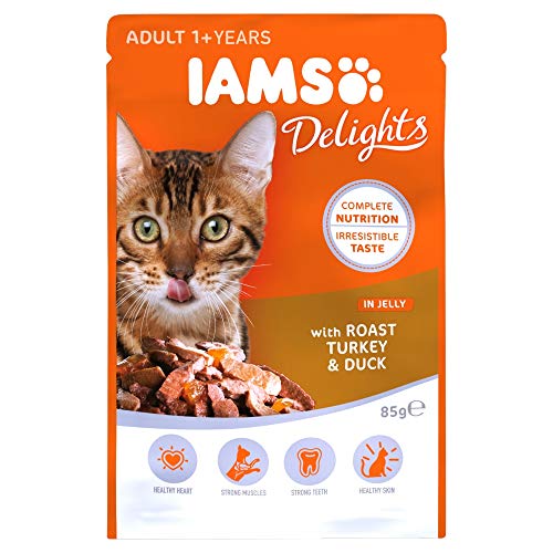 Iams Delights Sachet de gelée de Dinde Humide pour Chat 85 g