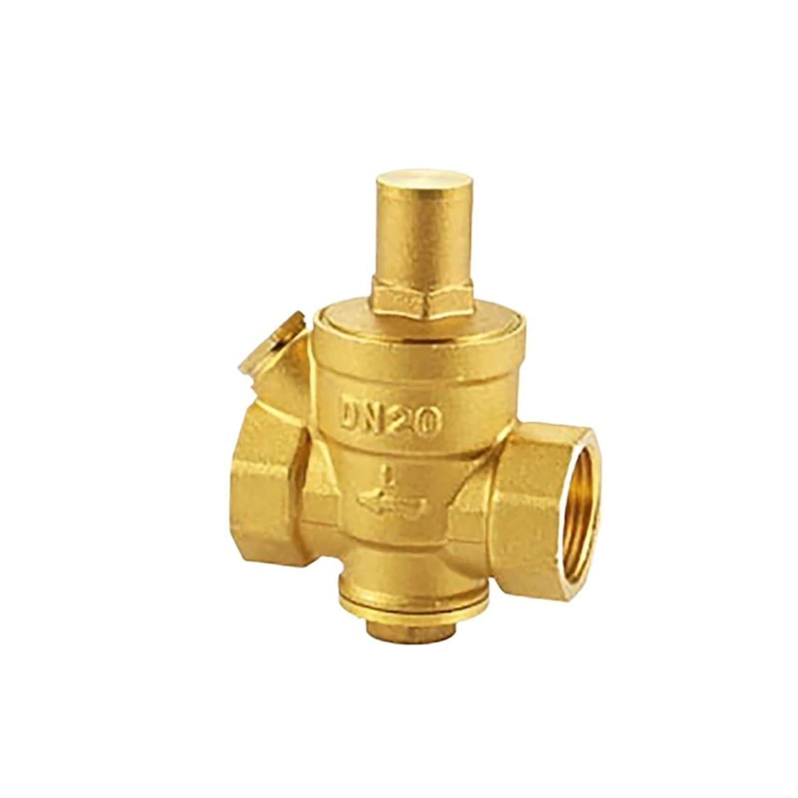 Válvula Reductora Presión Válvula reductora de latón 1/2 ", 3/4", 1, 2", DN15, DN20, DN25, DN50, hilo femenino, calentador agua, regulación presión tubería doméstica(1",Valve With Gauge)