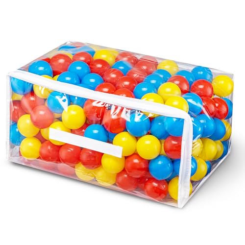Hovenlay 100 Ball Pit Balls for Kids, Plastic Balls for Ball Pit, Play Balls for Toddlers Babies, Ideal for Ball Pit, Kiddies Pool, Indoor Playpen
