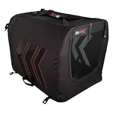 RAC Easy to Assemble, Easy Transport Fabric Travel Pet Carrier, Medium, Clear Cover