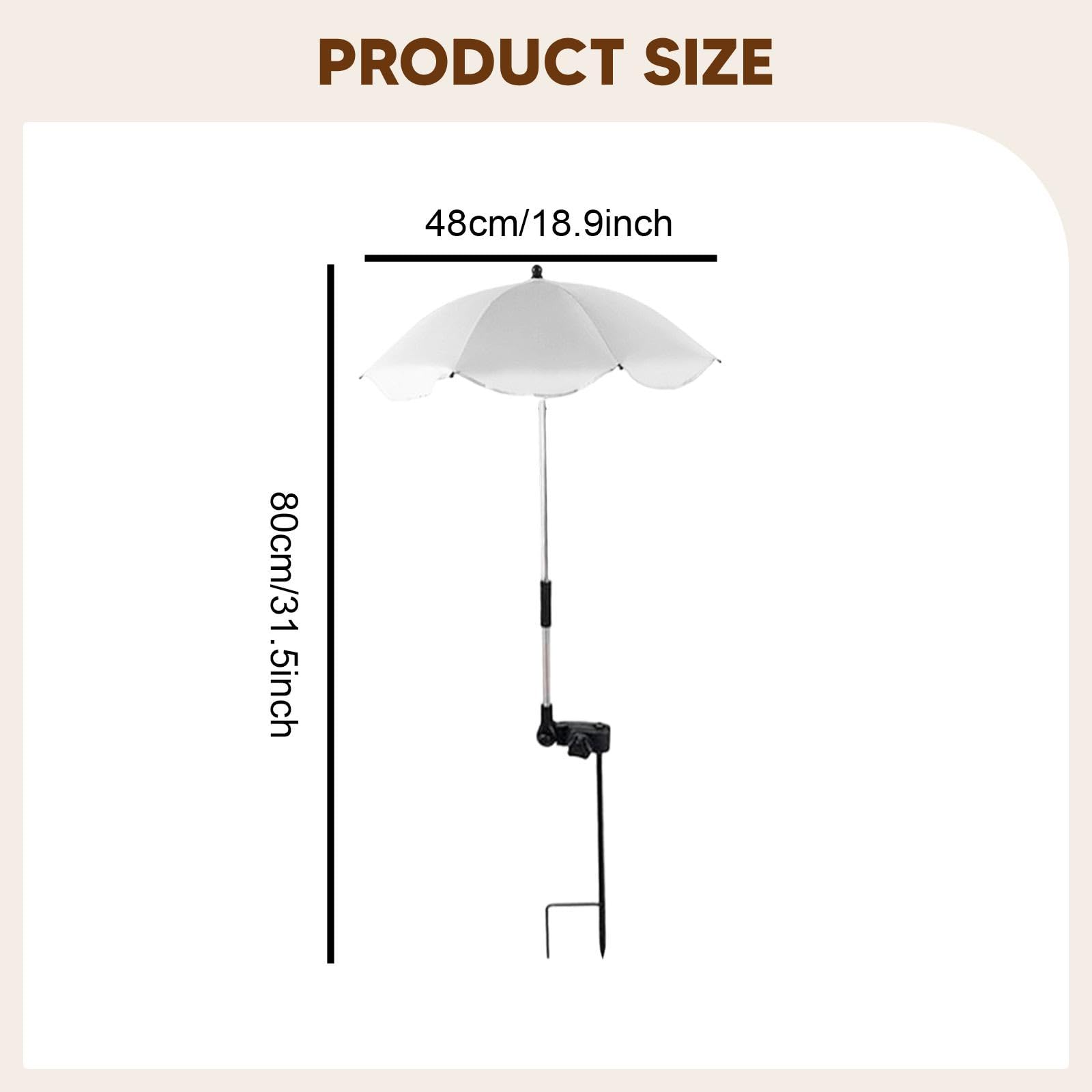 #N/A/a para Plantas con Base Estable Cobertura de Sombra Eficiente Ensamblaje Rápido Material Resistente Adecuado para Cuidado de Plantas en Macetas, Beige Blanco