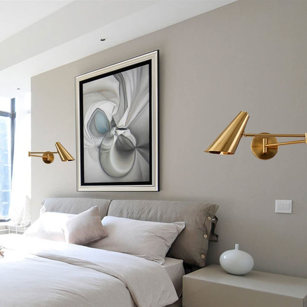 Luxus wandleuchten Nordic Moderne Schlafzimmer Nacht Wandleuchte Einfache Studie Schlafzimmer Leselampen Faltbare Teleskop Drehbare Wippe Lampe E26/E27 Dekorative Licht Nachtlicht