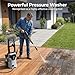 Power Pressure Washer with 4 Quick Connect Nozzles, Portable Washer with Foam Cannon, for House/Driveway/Patio Cleaning