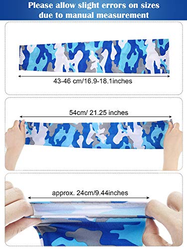 Boao 10 Pairs Cooling Arm Sleeves UV Protection Cover Sleeves Unisex Ice Silk Arm Sleeves for Running Cycling Driving Outdoor Sports3