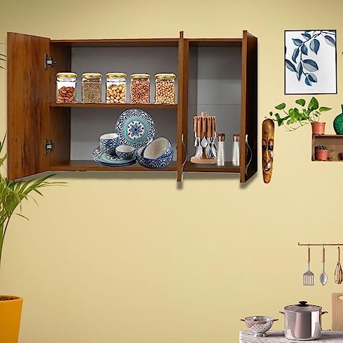 Image of SPECIALITY PANELS Door Multipurpose Storage Cabinet & Adjustable Shelf | Space Organizer | Termites Resistance | Wall Mounted for Office, Kitchen Finish (Cochwood Dark, Door 3)