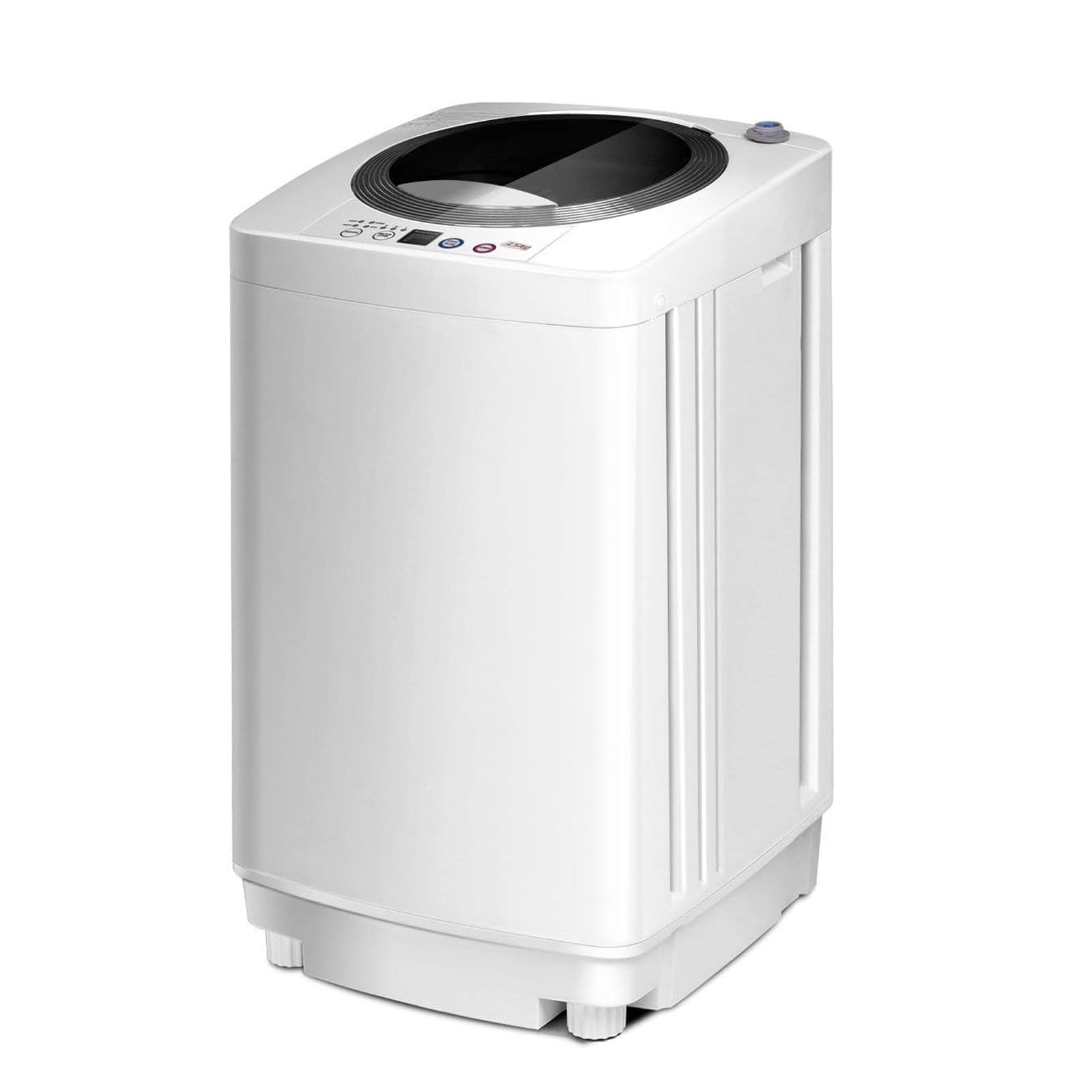 COSTWAY 3,5 kg Lavadora Centrifugadora, 240W Lavadora Automática con Pantalla de Control y Caja de Limpieza Extraíble, Centrifugadora de Ropa, Lavadora Portátil para Camping y Casa, 43 x 43 x 75 cm