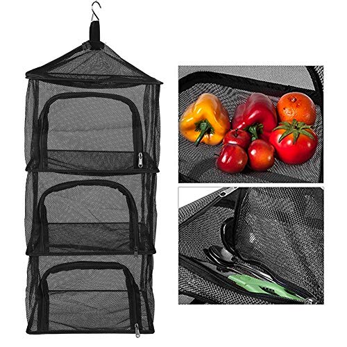 Camping Trockenes Netz, 4 Schicht Outdoor Hängen Falten Wäscheständer Mit Reißverschluss FÜR Home Storage, Camping, Picknick, BBQ,