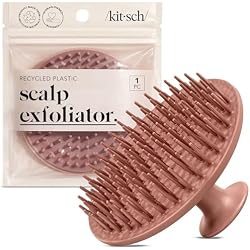 Kitsch Scalp Massager for Hair Care - Shampoo Brush Scalps - Terracotta | Scalp Scrubber & Shower Brush For Hair- Refreshing Dandruff Brush, Scalp Massage Tool and Hair Scrubber for Relaxing Bath