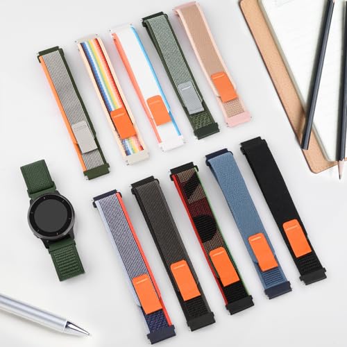 Vancle Pasek do zegarka 22 mm, dla kobiet i mężczyzn, miękkie zapięcie na rzepy, 22 mm, sportowy pasek zastępczy, akcesoria do smartwatchów, lekki pasek dla mężczyzn i kobiet