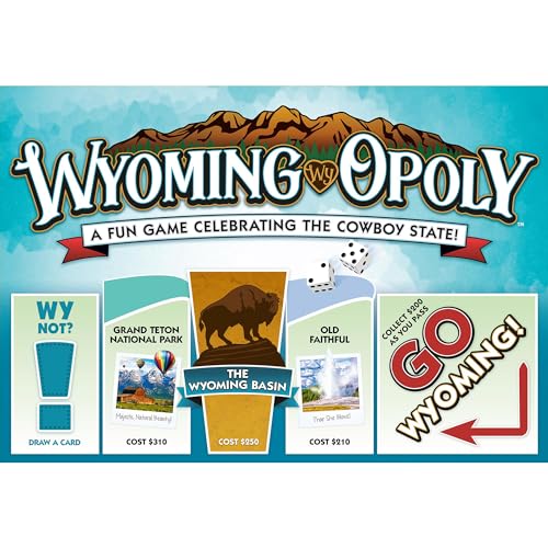 Late for The Sky Wyoming-Opoly Board Game – State-Themed Family