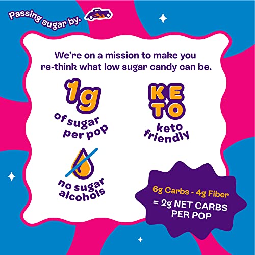 Joyride By Project 7 Low Sugar Candy, Organic Lollipops — 1 Gram Of Sugar Per Lolli, Vegan, Non-Gmo Hard Candy — Variety Flavor, 12 Packs (12 Lolli's Each) #TOP4