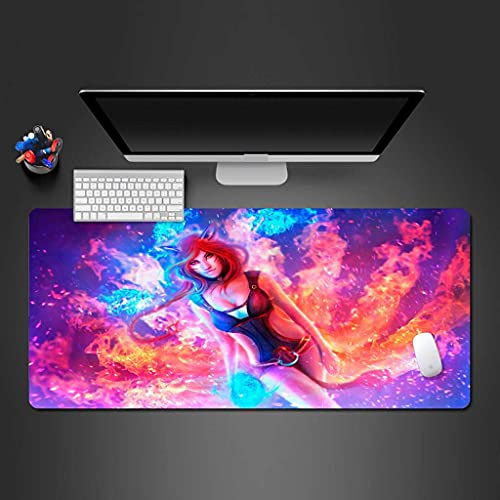 Tapis de souris gamer tapis de souris de antidérapant XXL fox coloré 3D