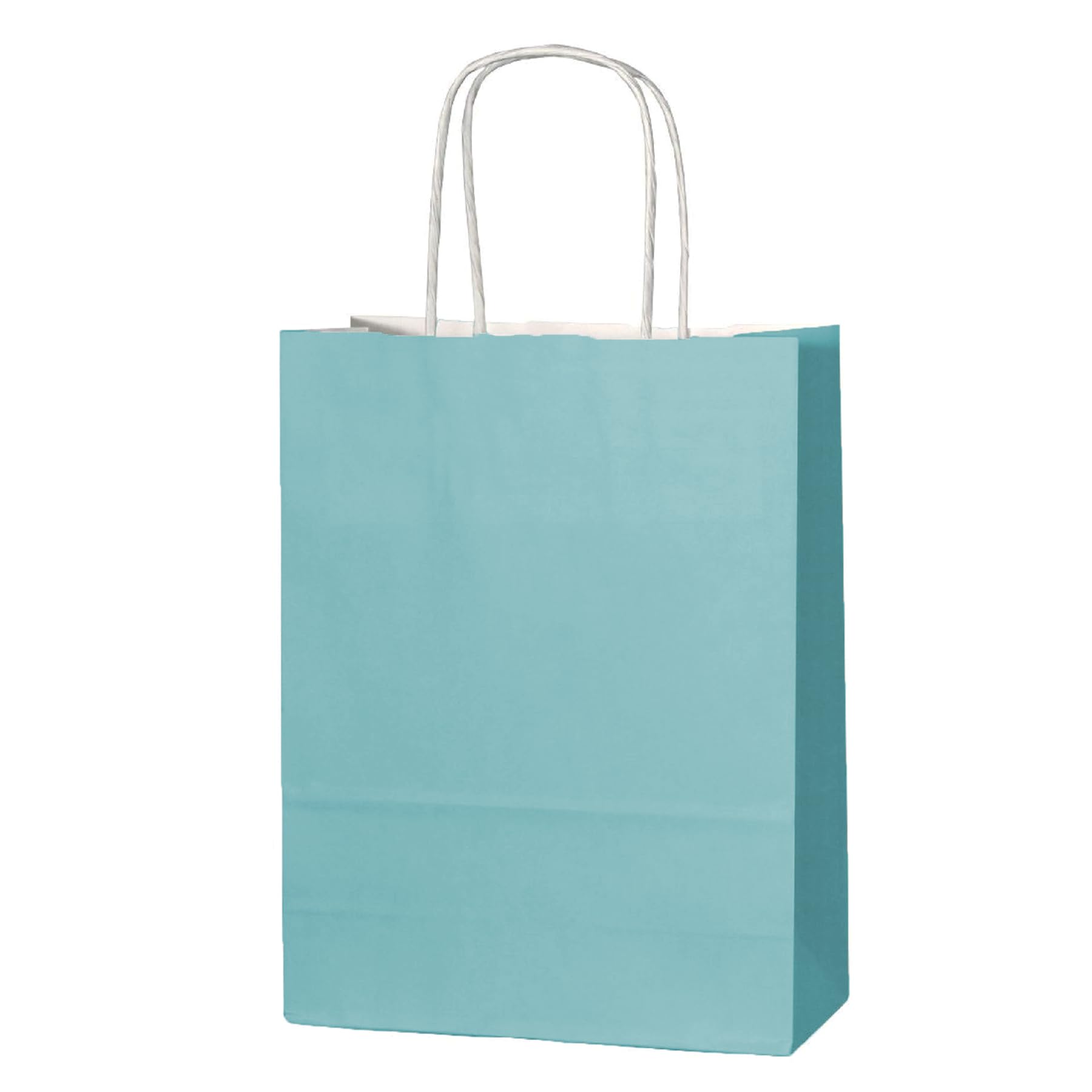 Thepaperbagstore 10 Dusty Teal Green Paper Party Bags With Handles - 18x22x8cm - Colourful Paper Gift Bags for Kids and Adults Parties, Birthdays, Weddings, Baby Showers, Hen Parties and Sweets — image 1