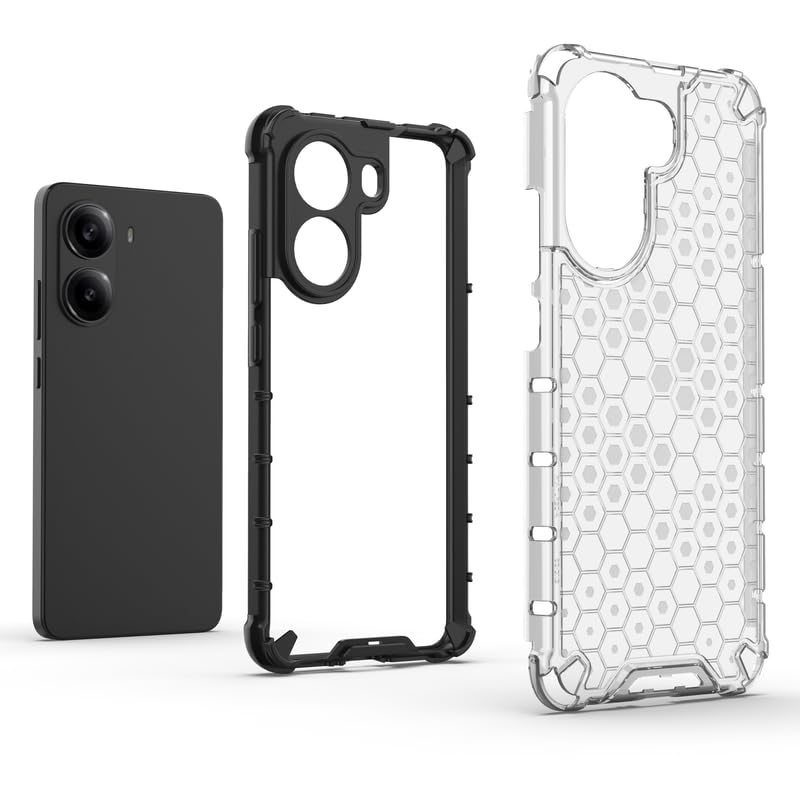 Image of Plastic Bumper Back Case Cover for Poco X7 Pro 5G (Transparent)