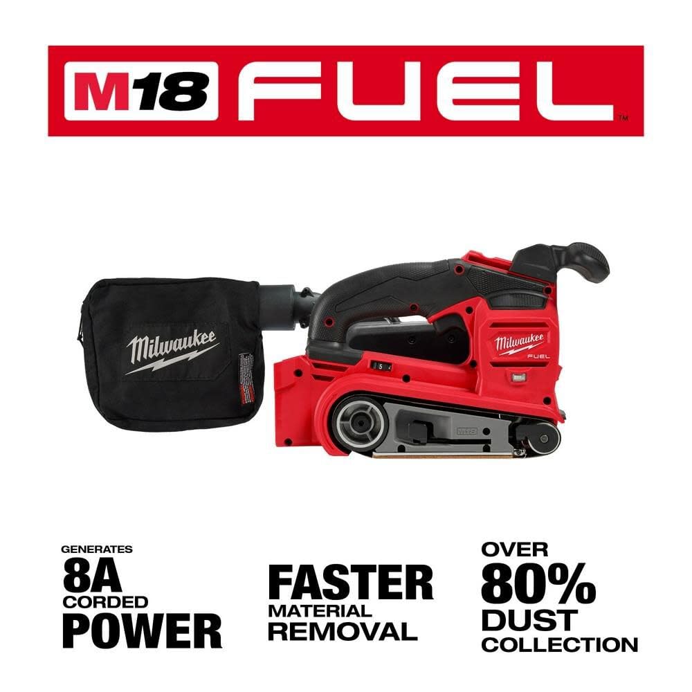 Milwaukee Electric Tool M18 - Levigatrice a nastro da 3 pollici x 18 pollici