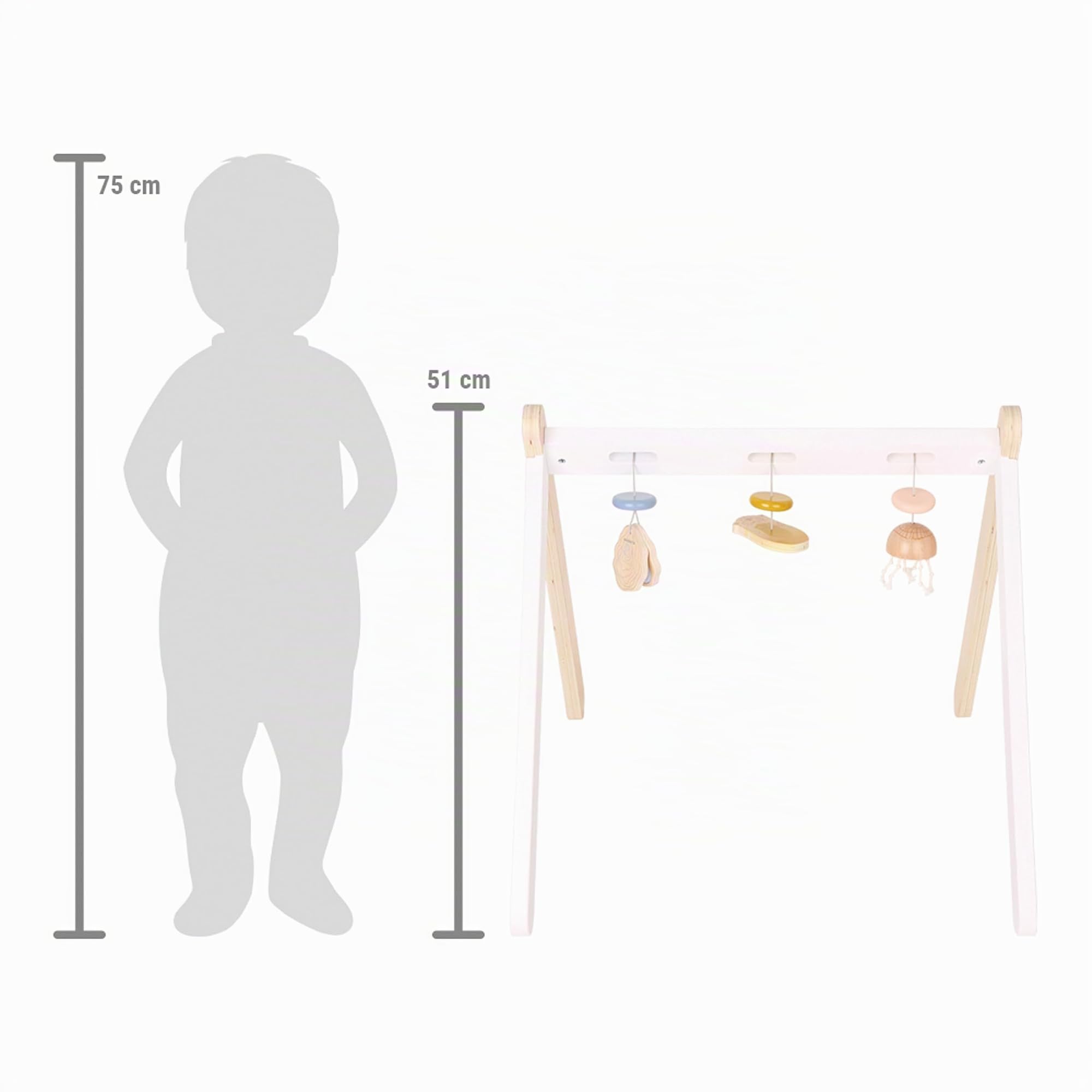 Small Foot Arche de Jeu pour bébé « Seaside » en Bois, Jouet pour la motricité, 12334