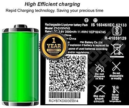 Image of ZT-GY974745 Battery for Jio WiFi Dongle JMR815 JMR1040 Wireless Router Battery with 1 Year Warranty**** (Z4)