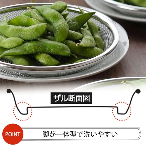 Shimomura 3-Piece Stainless Steel Colander Set, 6.3 x 0.9 inches (16 x 2.2 cm), Made in Japan, Dishwasher Safe by 下村企販 - Image 3