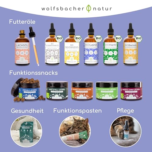 Bio Leinsamen Pellets – Fellwechsel Unterstützung für Hunde, Kaninchen und Pferde - Reich an Omega-3, Natürlich & Rein